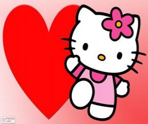 пазл Hello Kitty с большим сердцем